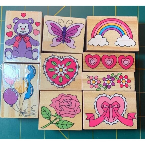 Melissa & Doug Hearts & Rainbow Rubber Stamp Set - Picture 3 of 3